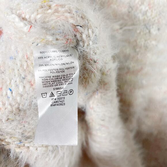 Lou & Grey Medium Light Pink Blush Eyelash Fuzzy Tunic Sweater Speckled Textured - Picture 9 of 9